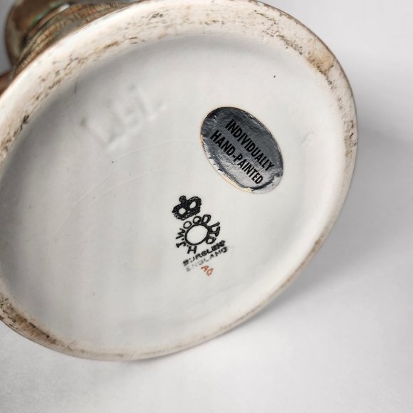 Vintage Hand-painting Tavern Scene Jug Vase by H. J. WOOD LTD BURSLEM ENGLAND - Picture 6 of 7